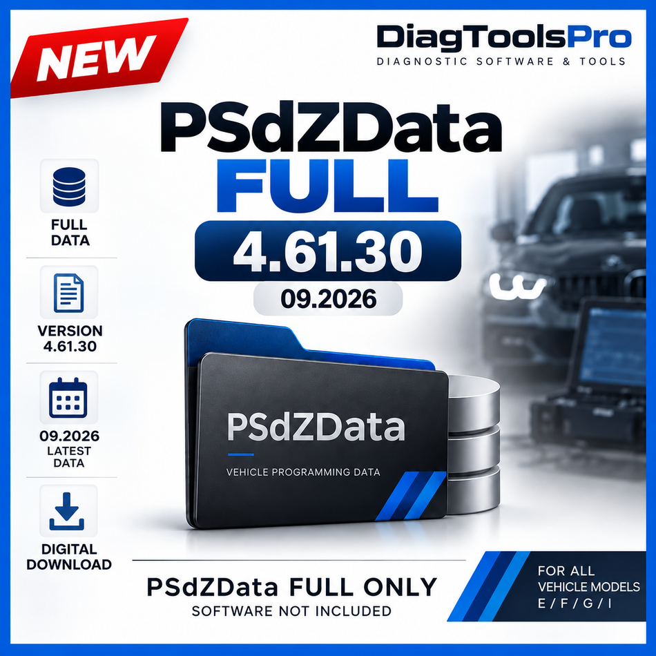 PSdZData Full 4.61.30 (09.2026) – Programmierdaten für ISTA+ und E-Sys, E/F/G/I-Modelle, digitaler Download | DiagToolsPro